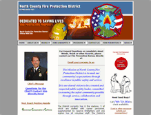 Tablet Screenshot of northcountyfireprotectiondistrict.org